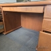 Glass Top Executive Straight Office Desk w/ Drawer Storage
